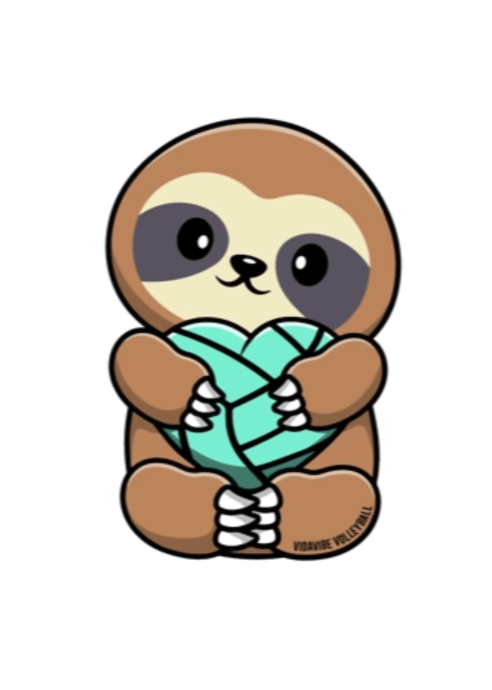 Sloth Volleyball Sticker